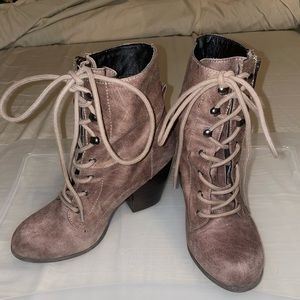 Tan Lace Up Boots